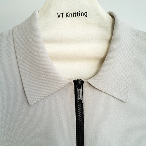 Knitted Button Through Polo Shirt
